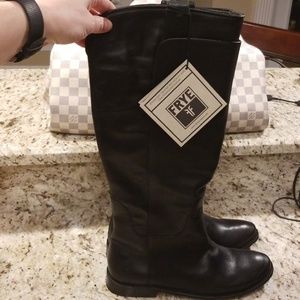 NWOB Frye Paige Black Riding Boots 8M